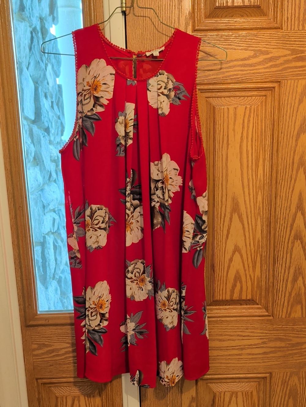 Umgee Red Floral Mini Dress